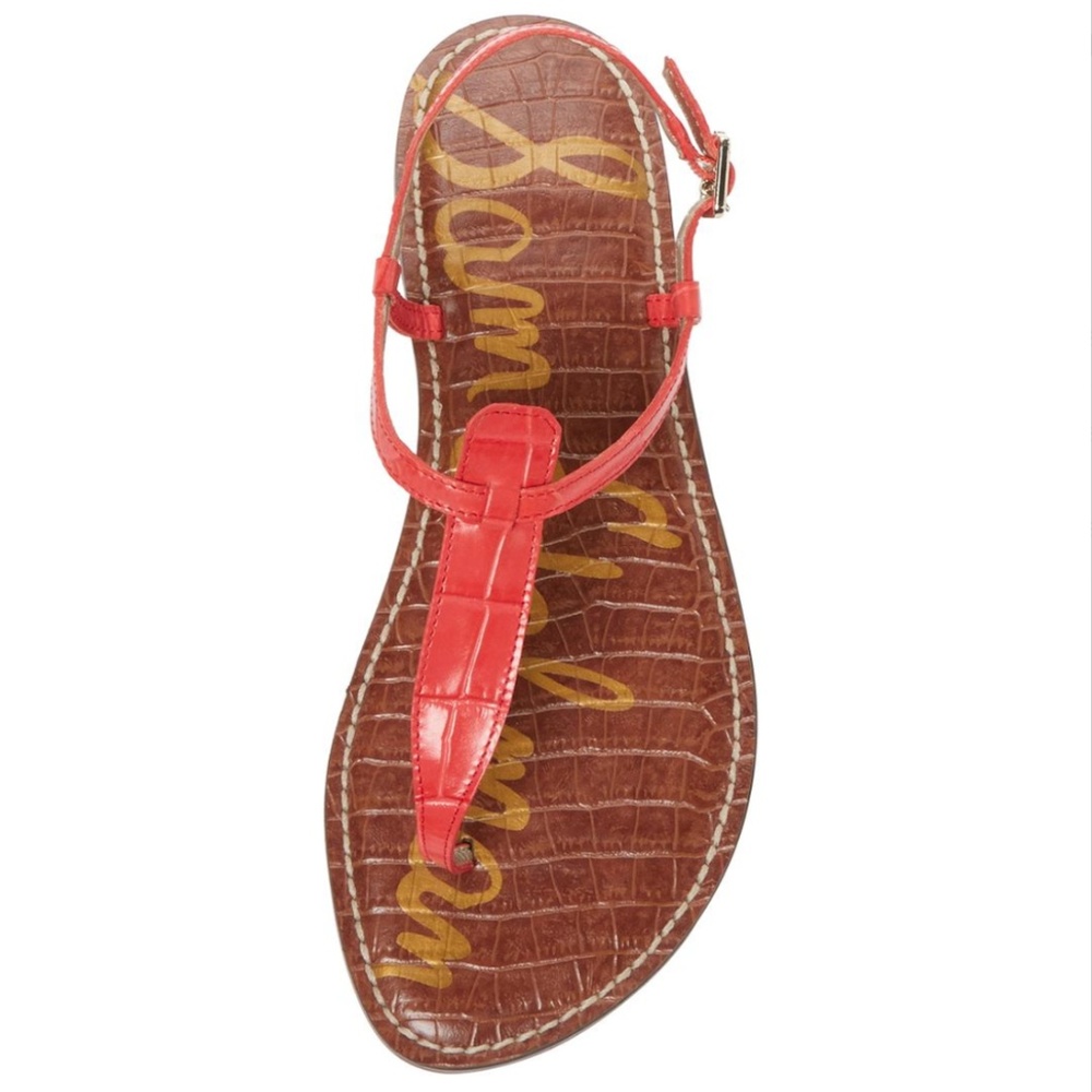 NEW Sam Edelman Gigi Coral Croc Sandals 6